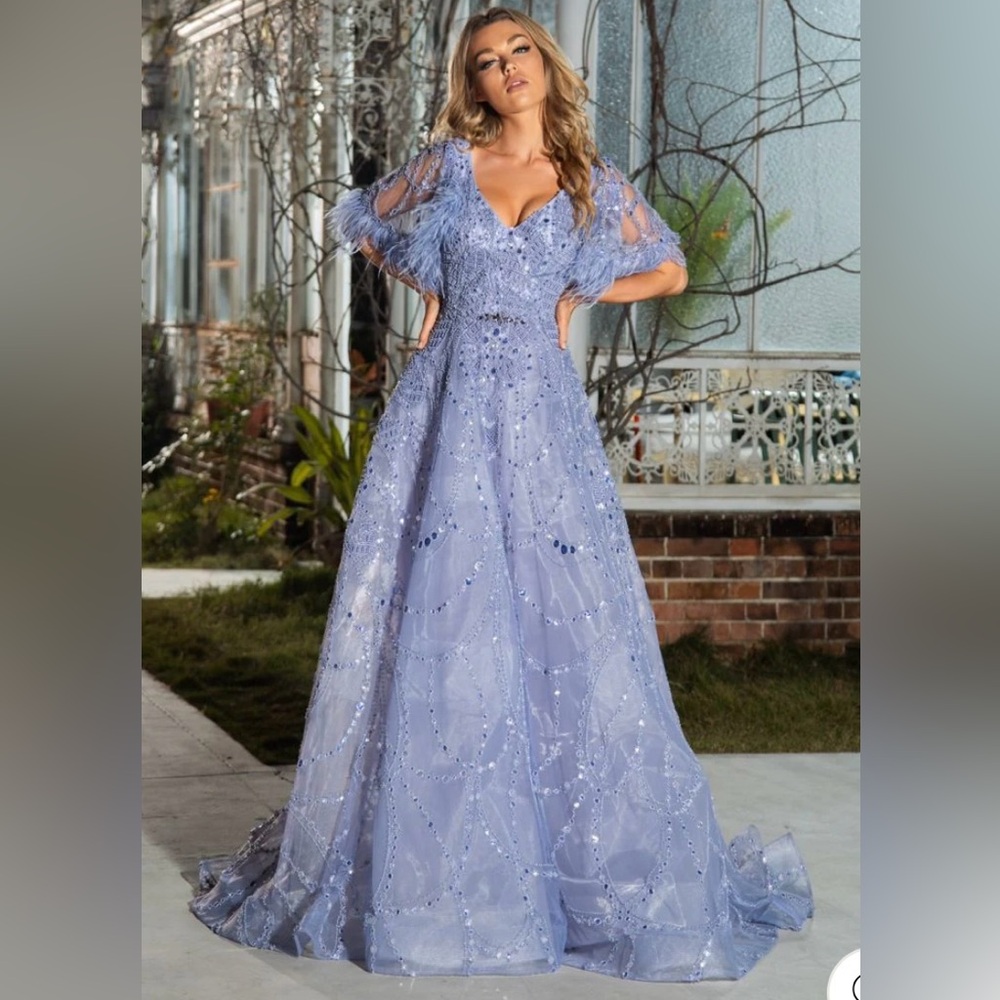 Purple evening gown